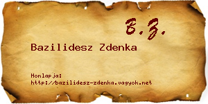 Bazilidesz Zdenka névjegykártya
